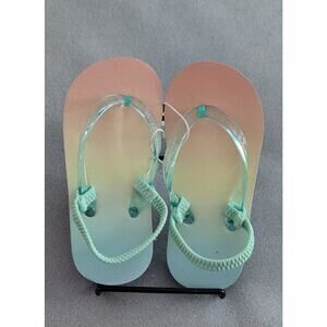 CAT&JACK Toddler Adrian Sandals/Flip Flops w/Back Elastic Strap--Sz 7/8 New!